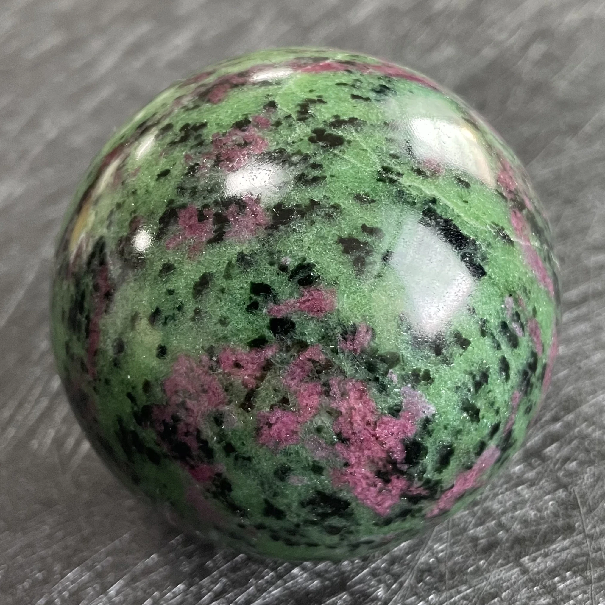 Natural Ruby Zoisite Sphere Epidote Black Tourmaline Polished Crystal Quartz Ball Decor Divination Healing Gift Reiki