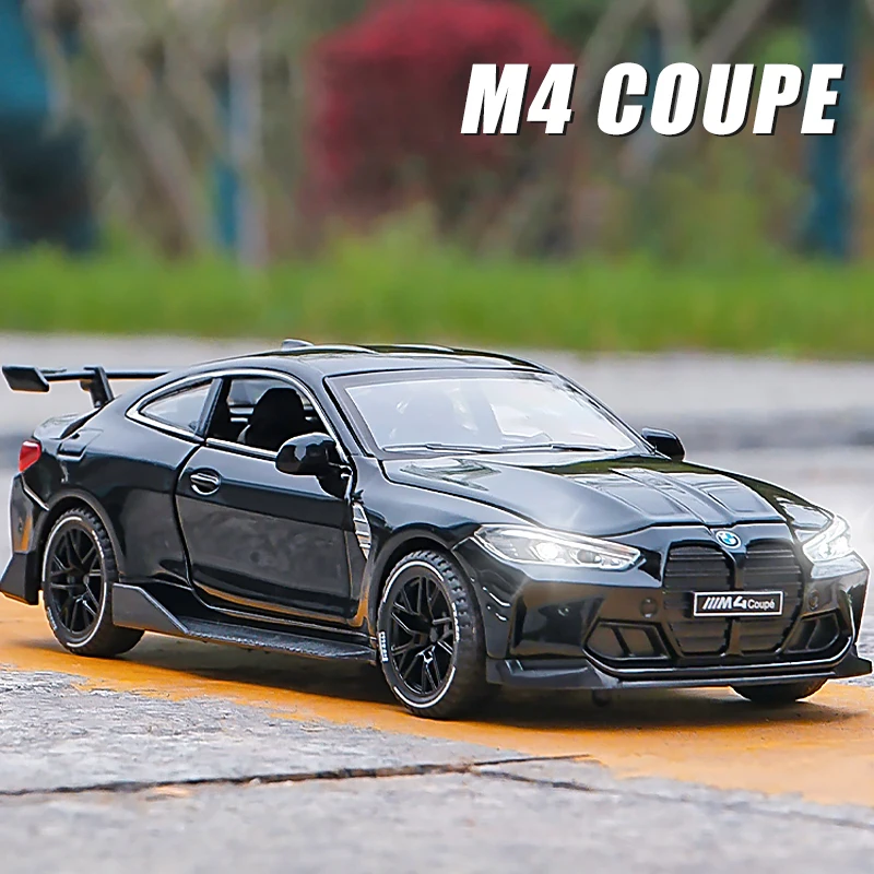 1:32 M4 Coupe IM Supercar Alloy Car Model With Pull Back Sound Light Children Gift Collection Diecast Toy Model