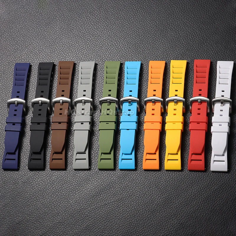20mm 22mm Silicone Watch Band for Huawei Watch GT5/4/3 for Seiko Strap Soft Rubber Waterproof Bracelet Quick Release Wristband