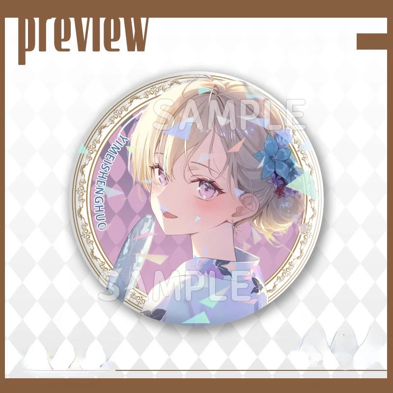 New Gimai Seikatsu Badge Asamura Yūta Ayase Saki Anime Peripherals Schoolbag Cute Cartoon Accessory Collection Display Brooches