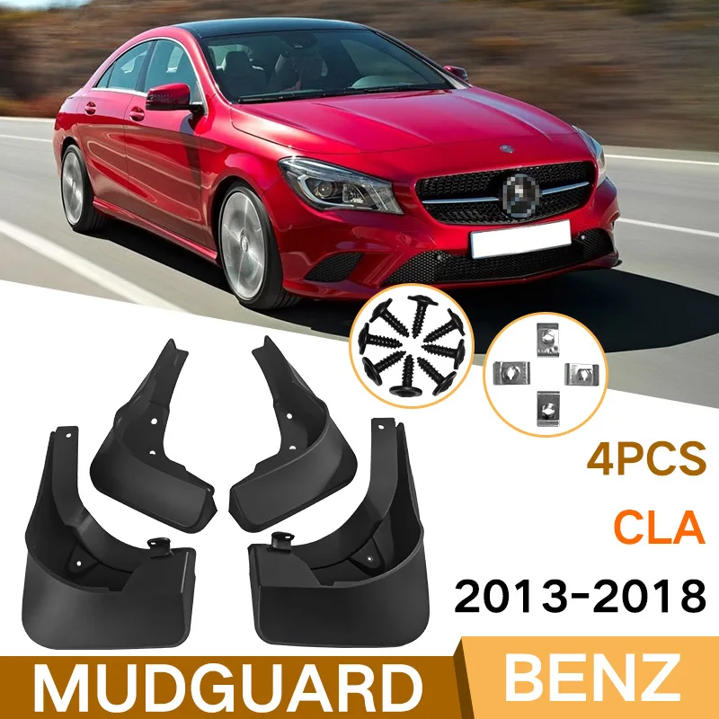 

For Mercedes Benz CLA 2013-2018 black car mudguard Reduce dust Resist tire dirt car accessories tools