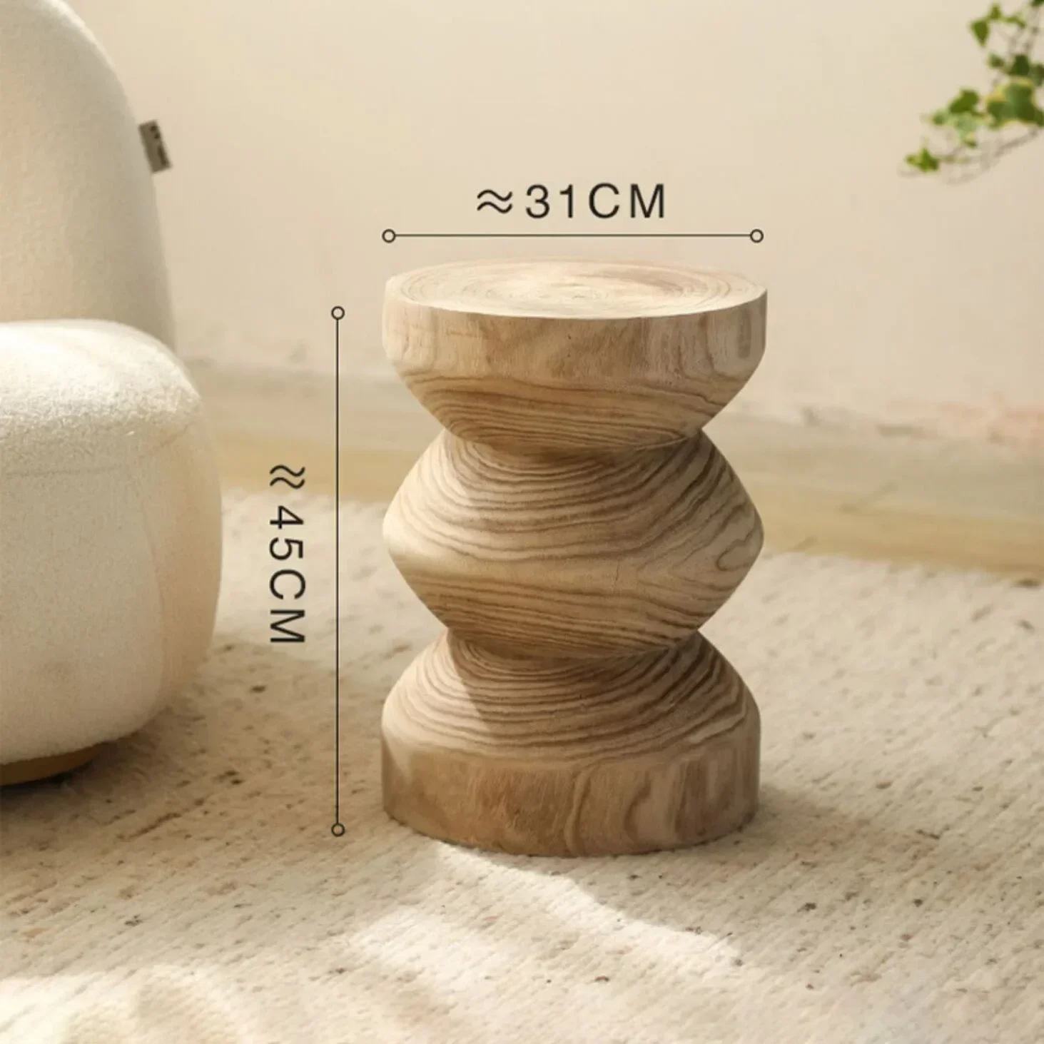 Log Low Stools Coffee Table Home Stay Decorative Wooden Stool Retro Living Room Solid Wood Creative Sofa Side Small Tea Tables