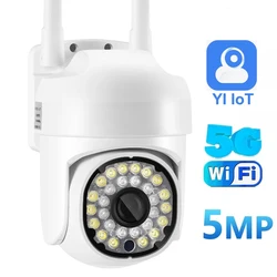 YI IoT 5MP WiFi kamera PTZ bezpieczeństwo zewnętrzne kamera IP 5Ghz CCTV monitoring detekcja ruchu automatyczne śledzenie zdalnego sterowania