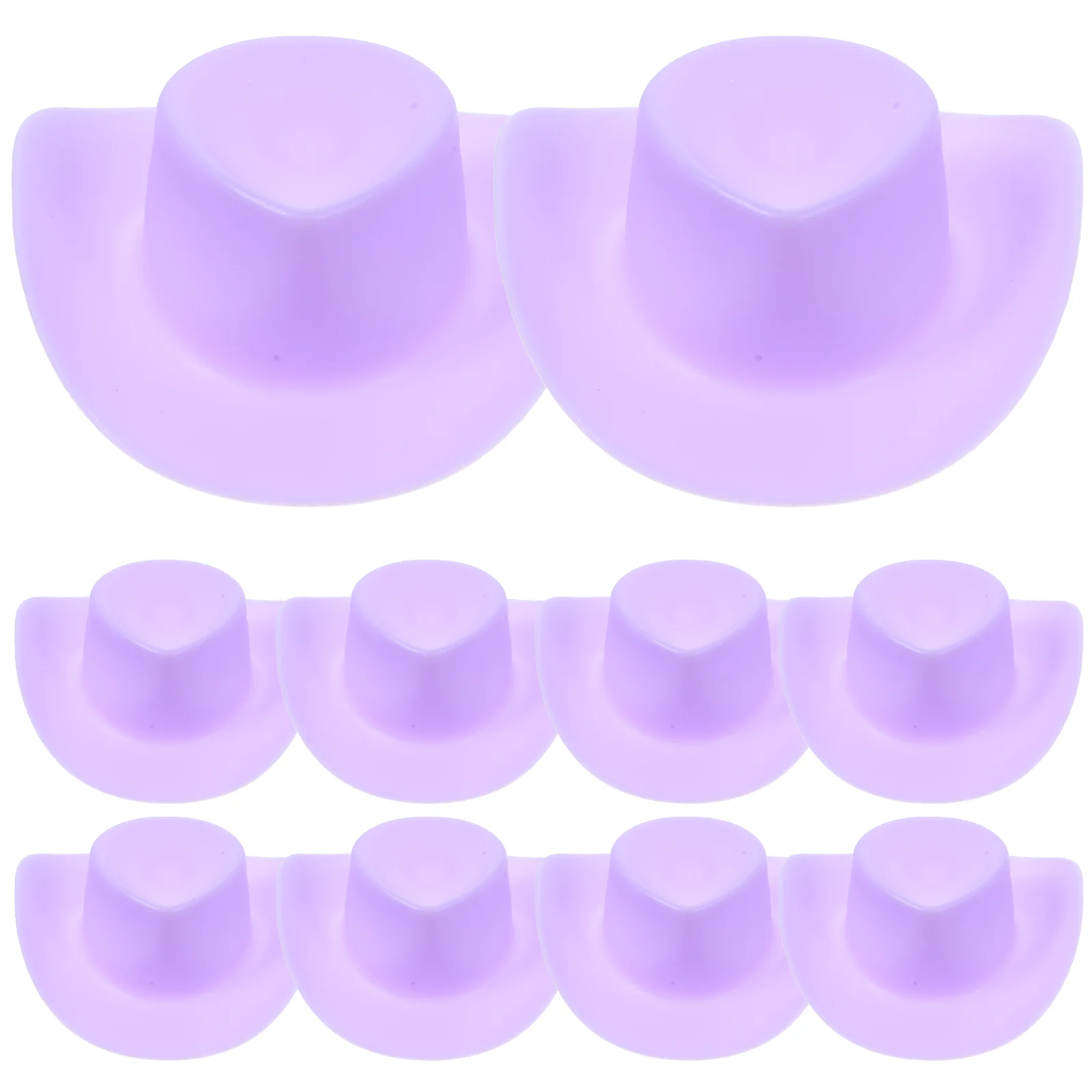 10 Pcs Cowboy Toys Mini Hat Hats Dolls Baby for Crafts Miniature Little Purple Man