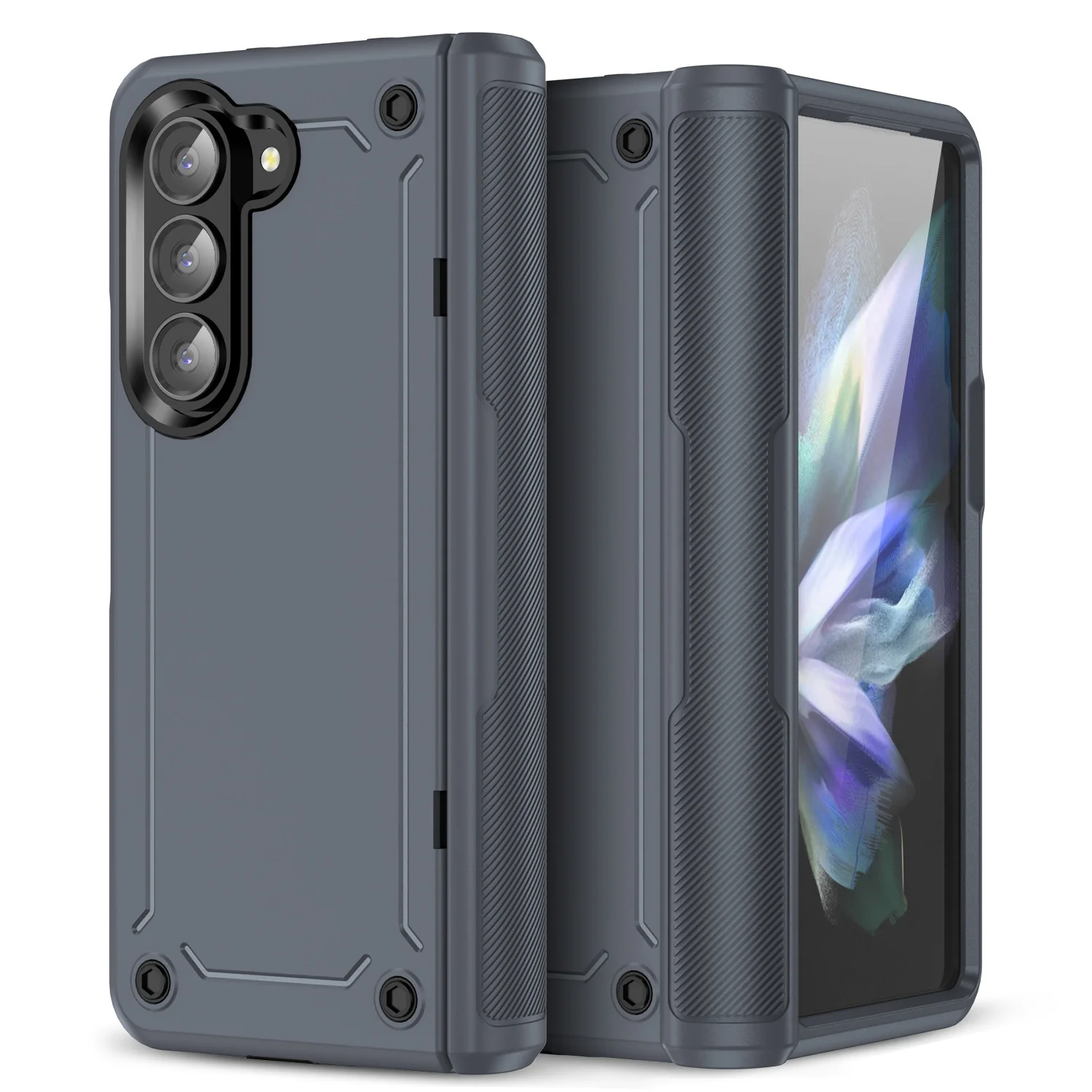 Luxury Protective Hard Folding Case for Samsung Galaxy Z Fold 6 Fold6 Fold5 Fold 5 5G Zfold6 Shockproof Phone Accessories Cover