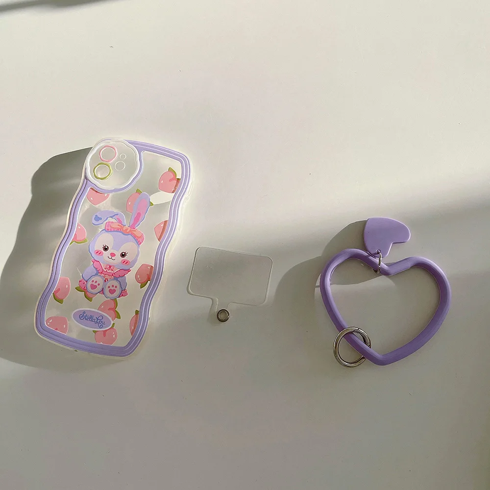 Anti-Lost Love Heart Keychain Mobile Phone Strap Ring Pendant Phone Hanging Lanyard Soft Silicone Wristband Bracelet Accessories