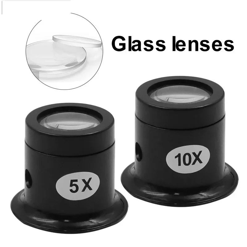 Watch Magnifier Tool 5X 10X 15X 20X Jewelers Portable Monocular Magnifying Glass Loupe Lens for Eye Magnifier Lens