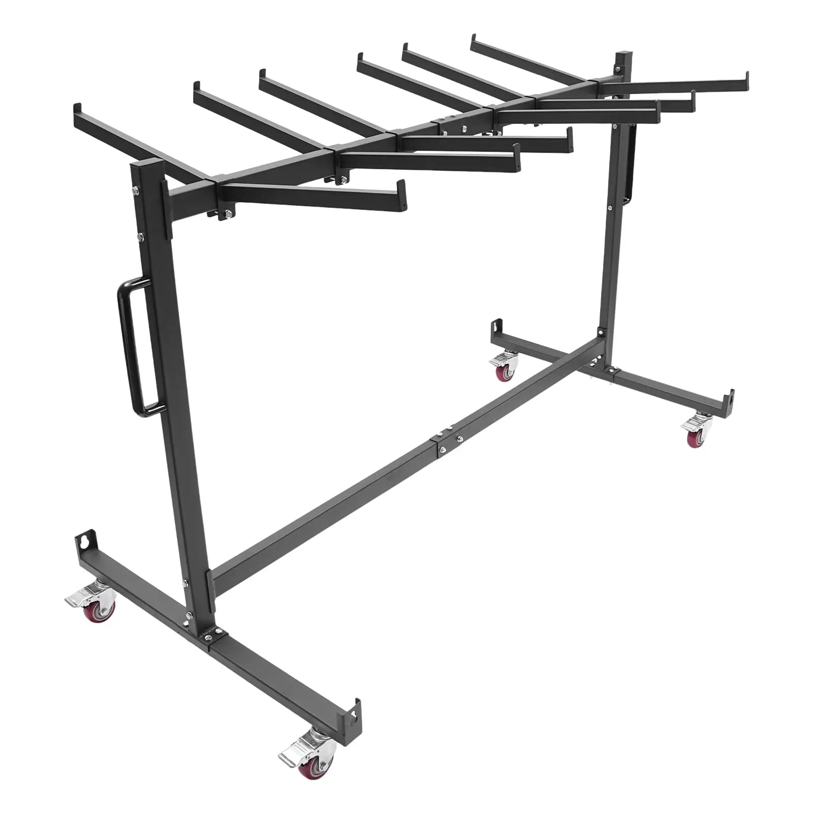 

Folding Table and Chair Cart, Storage Rack for 42 Chairs, Heavy Metal Dolly Holder with Rubber Locking Wheels (33.85 * 72.04 * 4