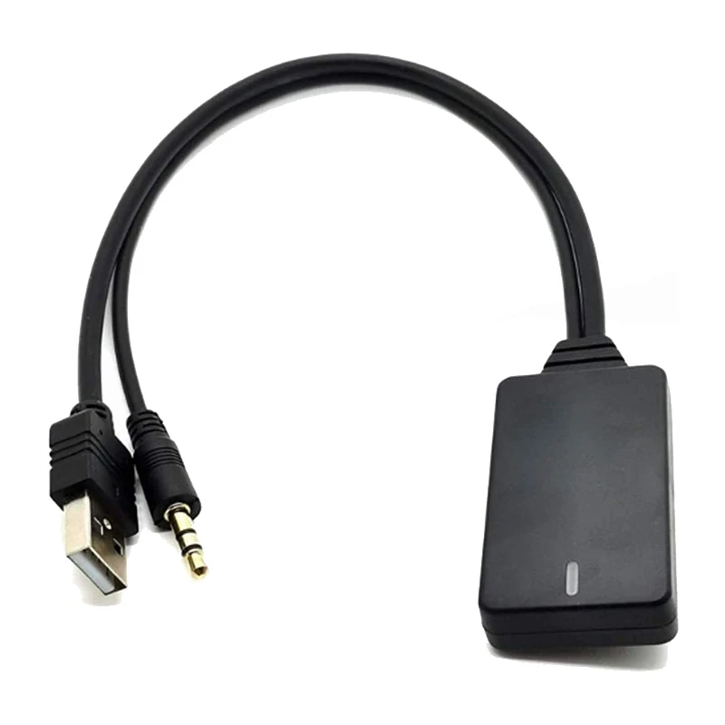 Bezprzewodowy Adapter Bluetooth interfejs muzyczny wejścia Audio kabel w samochodzie AUX kabel USB dla B-M-W E90 E91 E92 E93