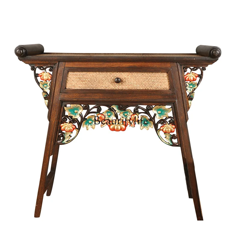 

Thai Vintage Furniture South East Asia Living Room Clubhouse Aisle Entrance Cabinet, Foyer Entrance Platform