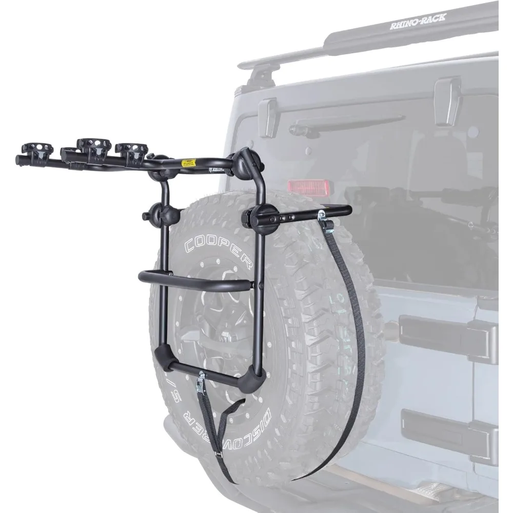 

Багажник для запасного колеса Rhino-Rack для 2 велосипедов, универсальный багажник для велосипеда, черный (RBC025)