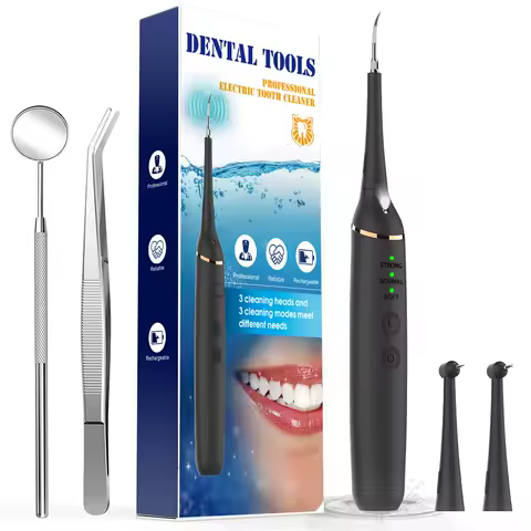 Portable Electric Sonic Dental Scaler Tooth Cleaner Calculus Stains Tartar Remover Dentist Teeth Whitening Oral Care Kit Tools