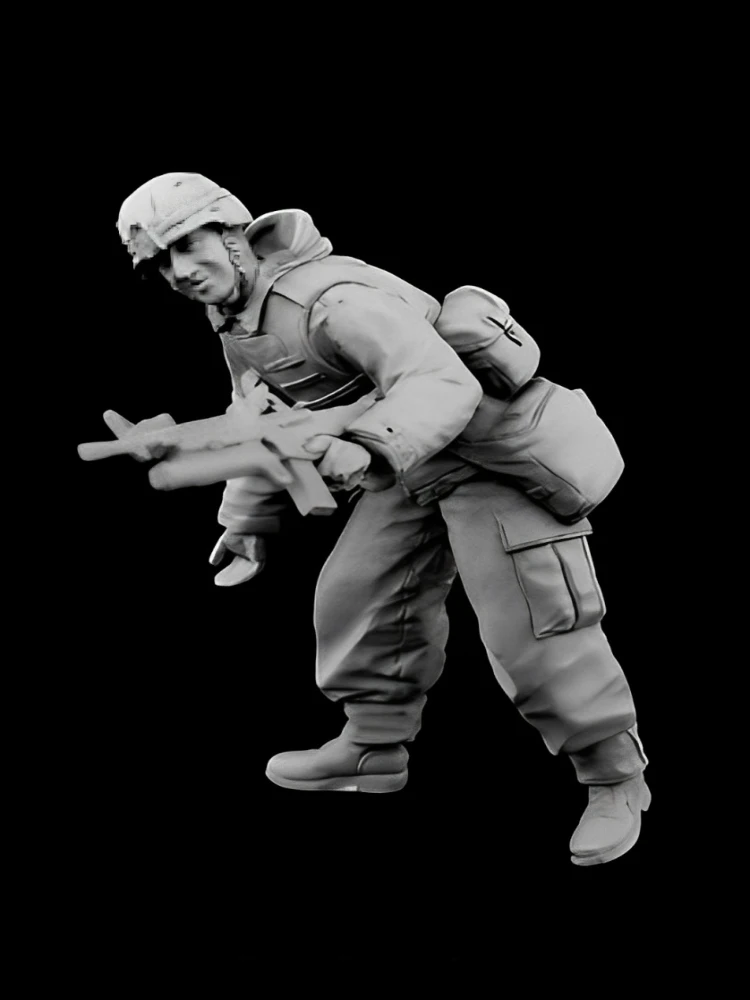 

1/35 фигурка из смолы, неокрашенная модель, комплект военной предметы, американский солдат, в разобранном и неокрашенном виде GK, 1142R