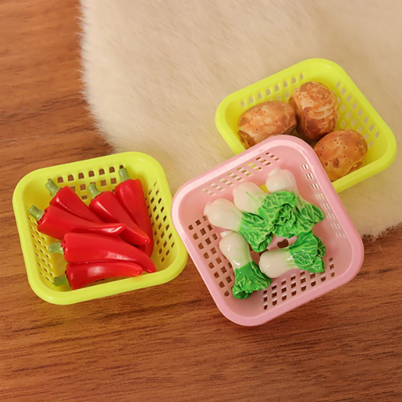 

Dollhouse Simulation Washing Basket Vegetables Pocket Mini Scene Decoration Diy Props