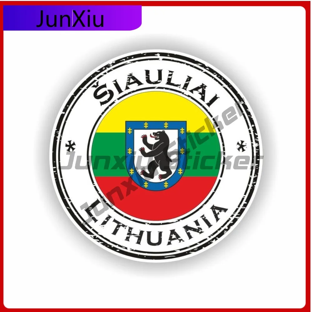 

Siauliai Lithuania Seal Sticker Round Creative Camper Window Scratch Cover Car Modification Vinyl Decal For Car Truck SUV