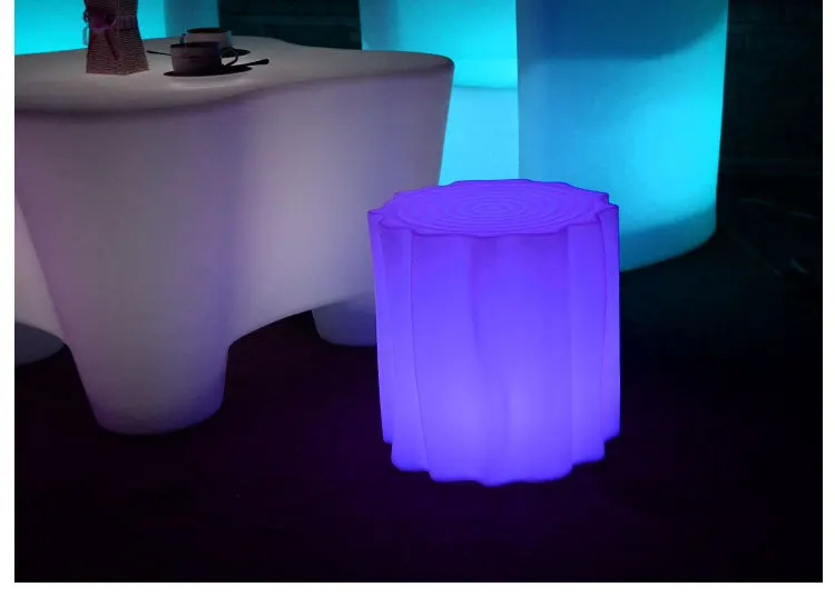 Creative trunk chair luminous outdoor wireless LED colorful remote control charging rotational molding chair waterproof