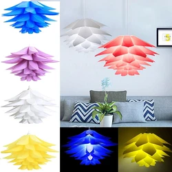 50cm DIY Jigsaw Lotus Shape Lampshade Hanging Ceiling Light Cover Pendant Lotus Chandelier Lampshade Hotel Bar Home Decor