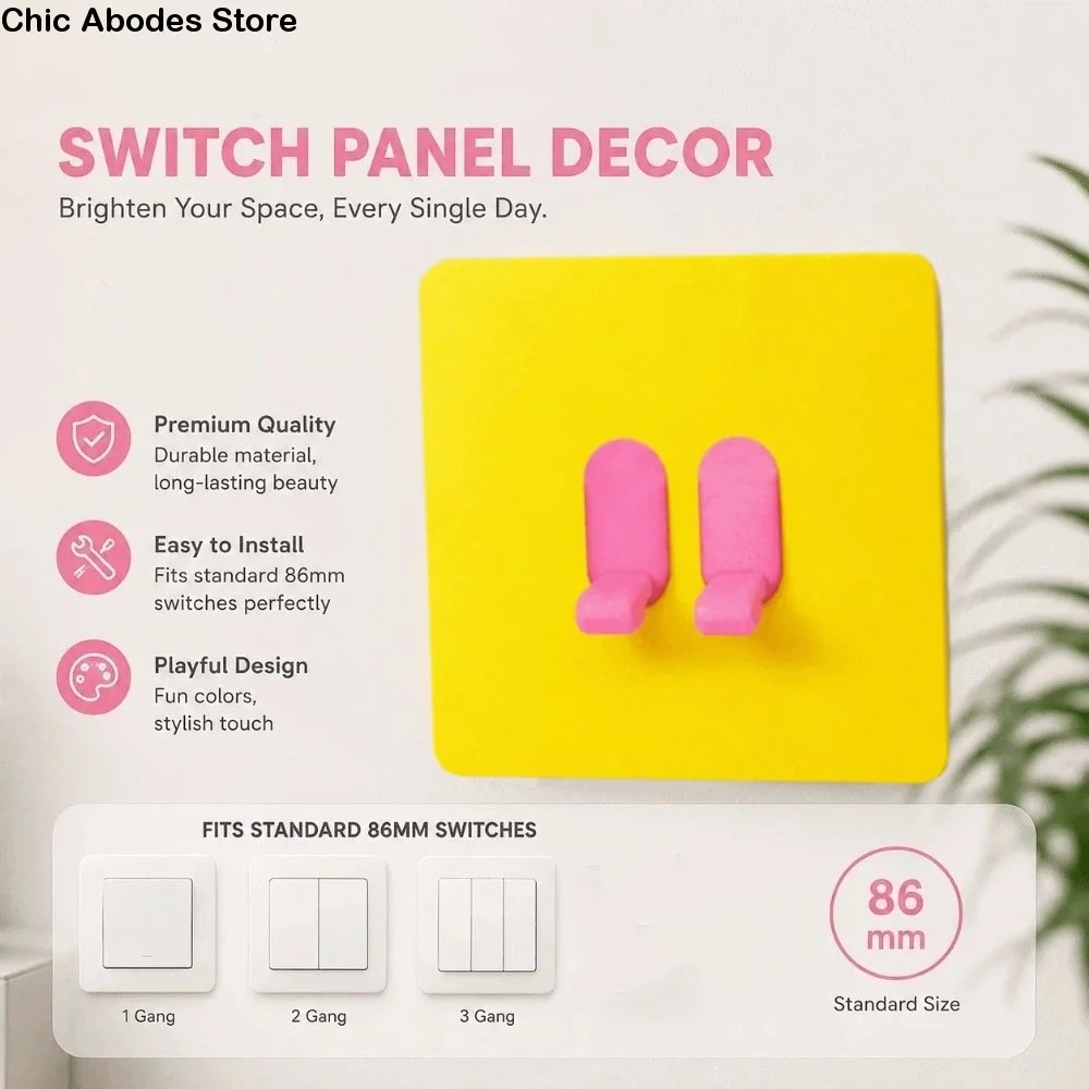 1/2/3 Gang Light Switch Cover 3D Printed Retro Vintage Joystick Switch Stickers Creative Decorative Switch Frame Cover Wall Art