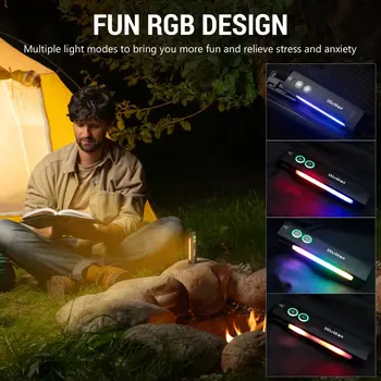 Wurkkos HD01 UV 多功能 EDC 手電筒,1200 流明,帶 365nm 紫外光,白色泛光,90CRI LED,防水,側 RGB 燈,IP65 防護等級 10 最佳銷售 365奈米紫外光 - №5