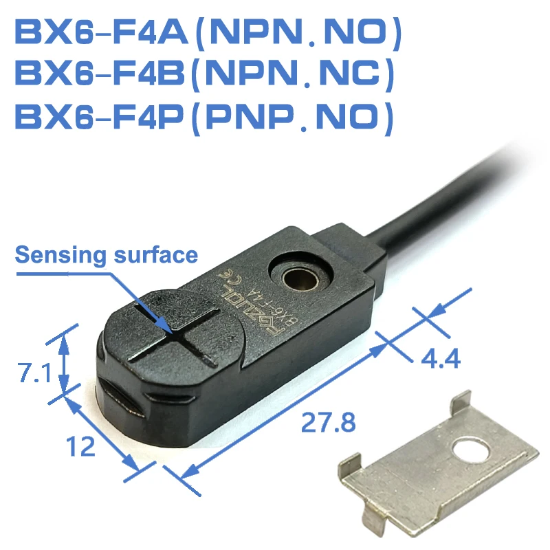 Interruttore sensore di prossimità quadrato in miniatura 3 fili NPN PNP distanza di rilevamento: 4mm 12 v24vdc sensore di limite induttivo in