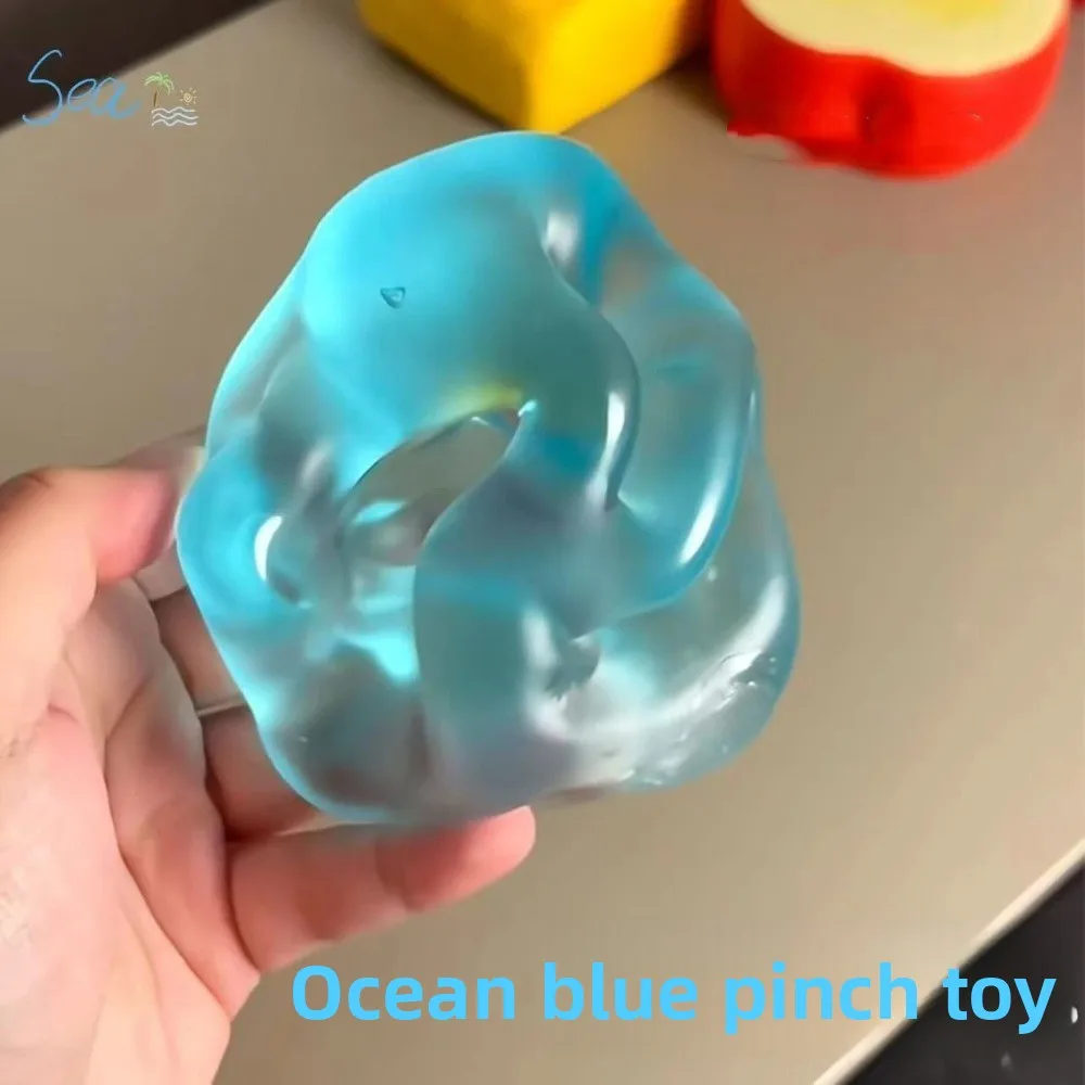 

Blue Transparent Squishy Toys Soft Material Stress Relief Slow-rebound Decompression Toy Simulate Sensory Slow Resilience