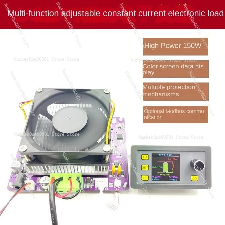 Color screen Multi-function adjustable constant current electronic load module Power aging test Battery discharge Support Modbus