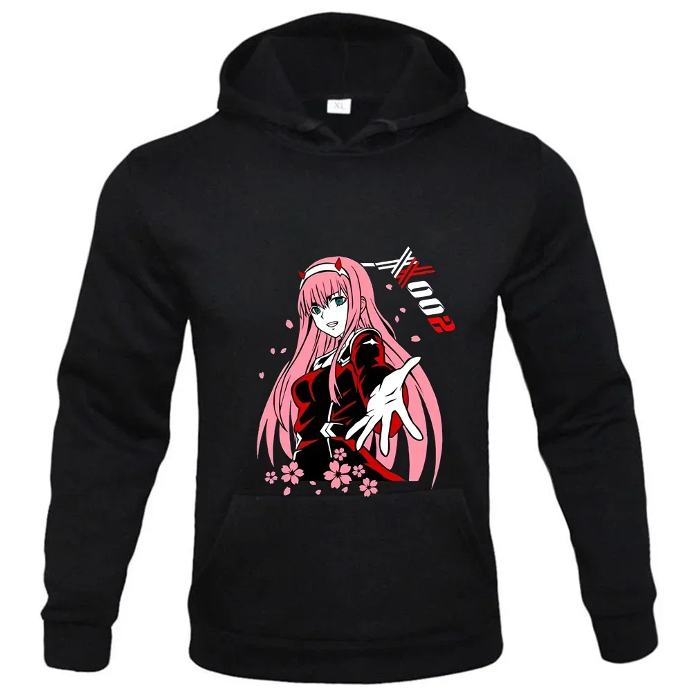 02 Girl Anime DARLING In The FRANXX Anime Girl Hoodie Men/women Graphic Sweatshirt Fashion Harajuku Crewneck Moletom Hoody