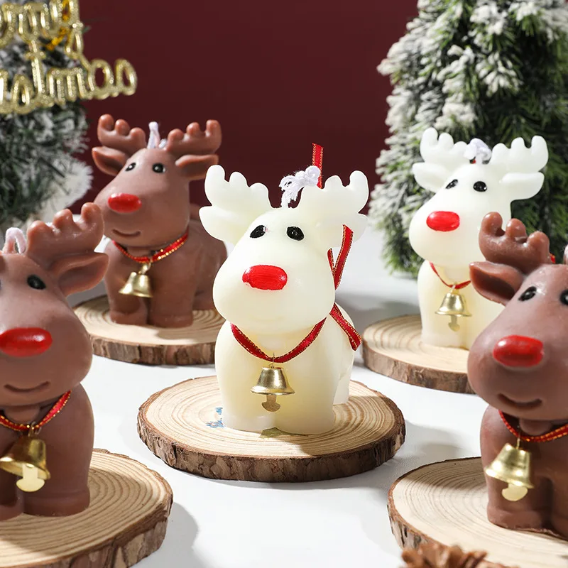 

Christmas Deer Candle Cute Creative Party Gift Scented Candle Christmas Festival Gift Flameless Candles