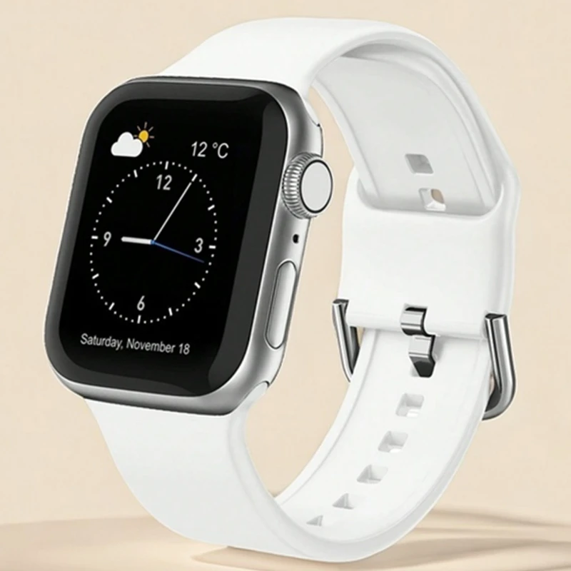 Silikonarmband für Apple Watch Band 45mm 41 44 42 49 38 40 46mm Armband Correa iWatch Series 10 9 8 7 6 SE 3 4 5 Ultra 2