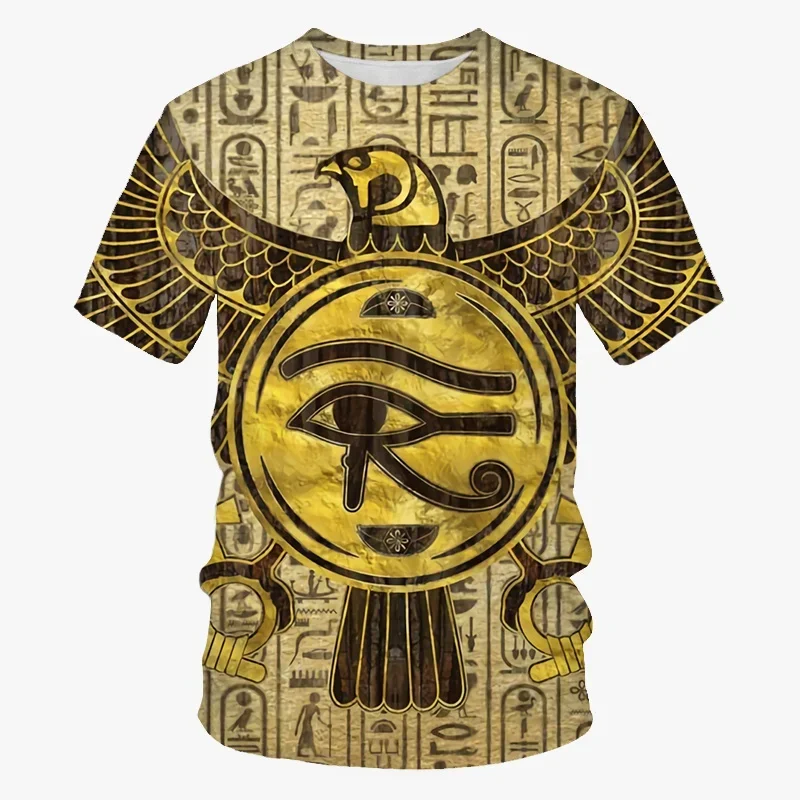 Summer Ancient Egypt 3D Print T-Shirts Streetwear Men Fashion Harajuku Casual Oversized O-Neck T Shirt Tees Tops Clothing