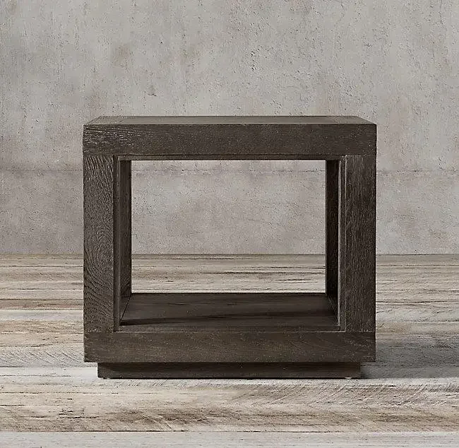 Italian minimalist solid wood coffee table French country retro furniture Nordic modern side table