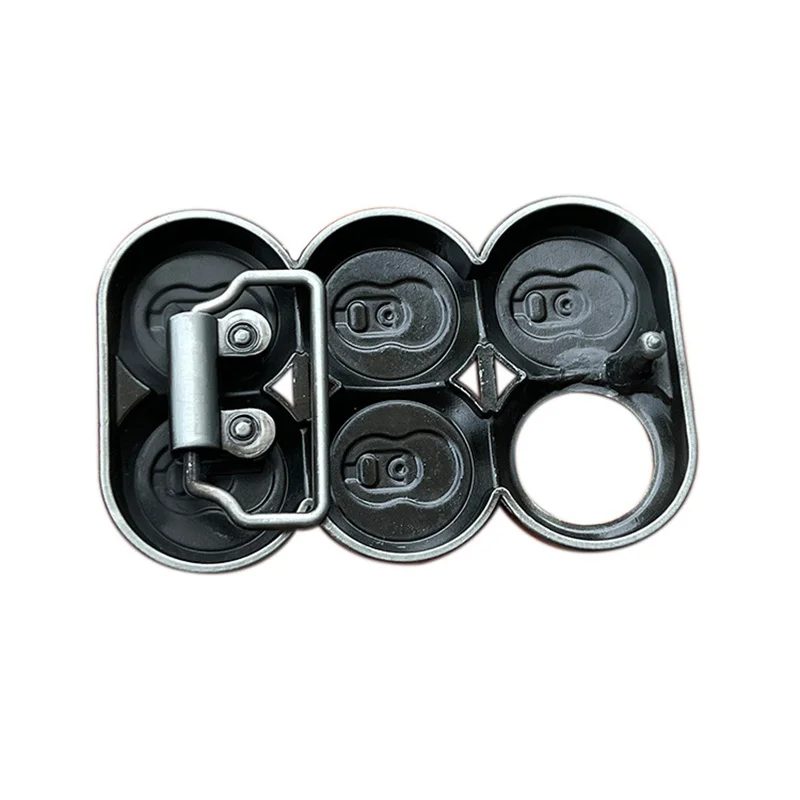 Zinc alloy beverage can pull ring belt buckle with western style design