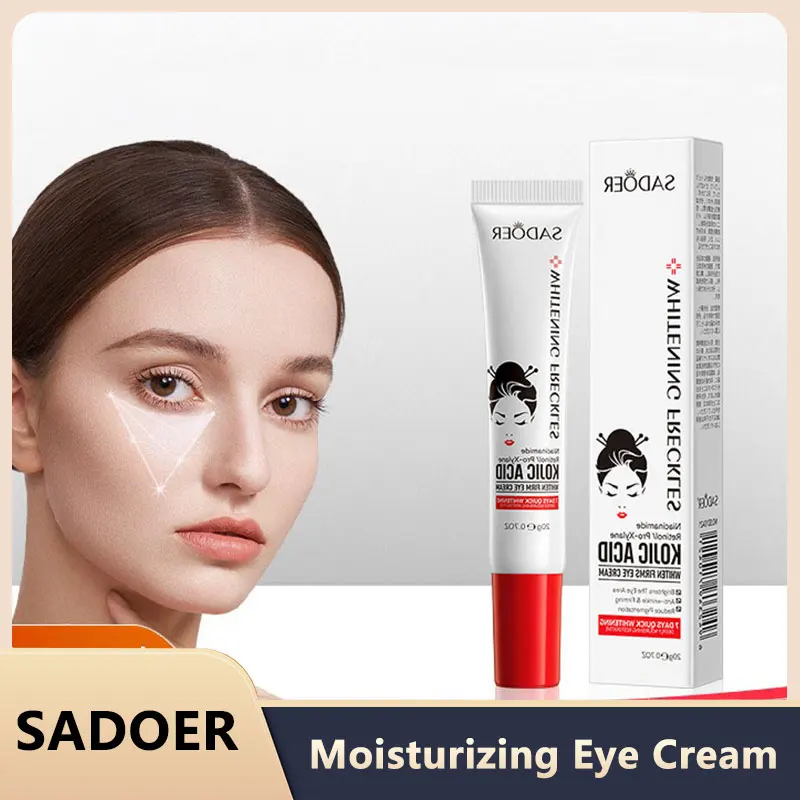 SADOER Kojic Acid Retinol Eye Cream Anti Dark Circles Freckle Removing Moisturizing Anti-aging Whitening Eyes Skin Care Products