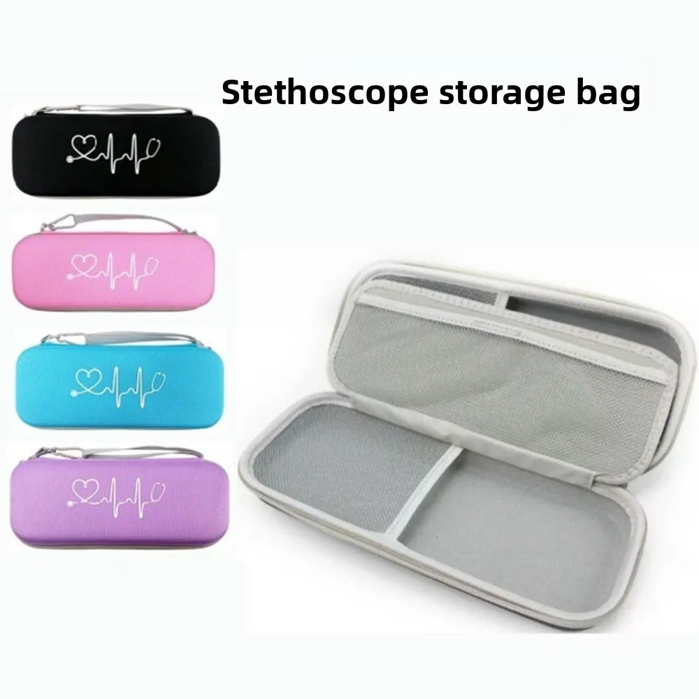 

Double-deck Stethoscope Storage Bag Mesh Pockets Shockproof Stethoscope Protection Bag Waterproof Portable