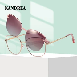 KANDREA Vintage Metal Sunglasses Frame Fashion Women Optical Myopia Eyeglasses Frames Polarized Prescription Glasses 95816