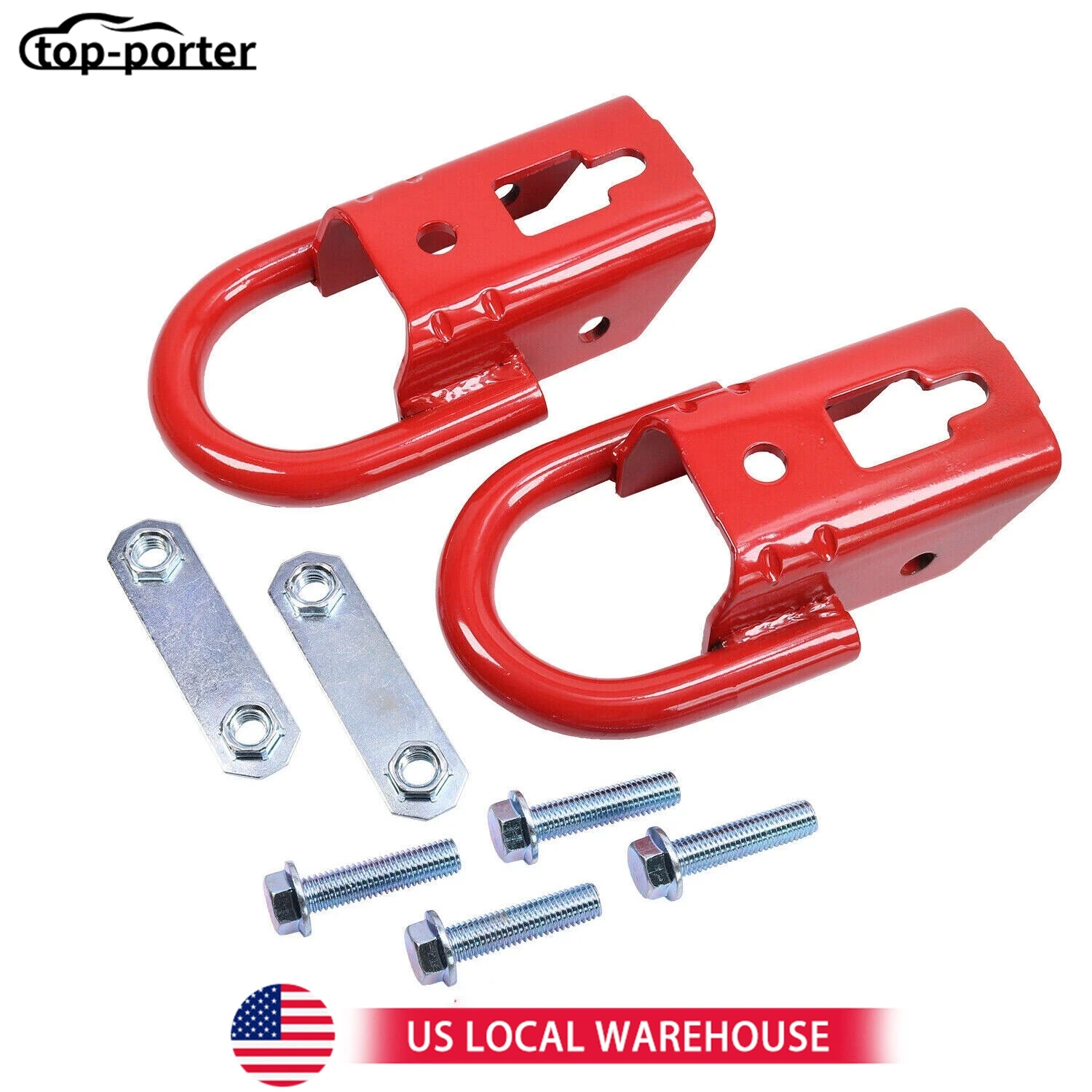 

FL3Z17N808A 2 шт. красные буксирные крючки с передней фурнитурой для Ford F-150 2009-2019 FL3Z-17N808-A