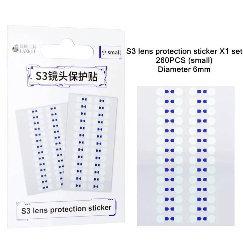 LANRUI S3 Lens Protector 12mm/6mm Blue Light Dust Proof High Temperature Resistant No Residue for Mobile Phone Camera Repair