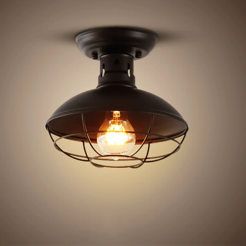Lámpara colgante de estilo Industrial Retro americano con personalidad, iluminación de pasillo de vestíbulo de hierro forjado, escalera, masaje, balcón, lámpara de techo