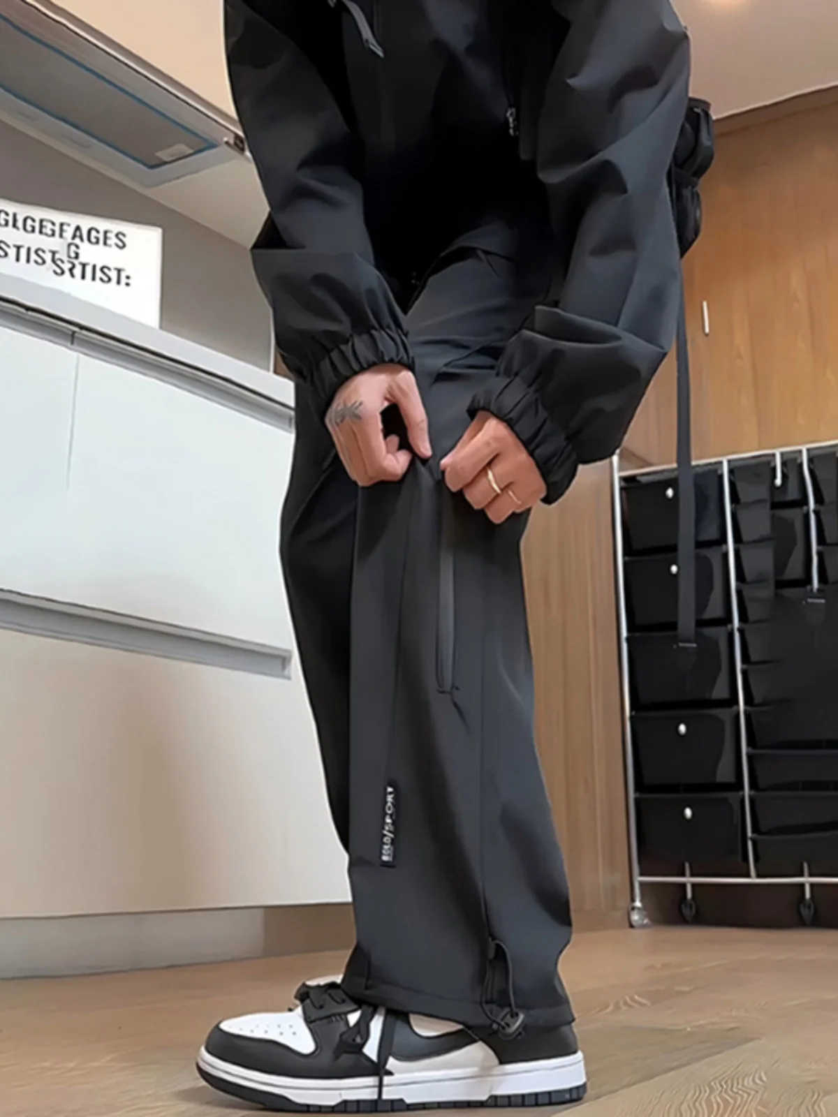 

Американские зимние рабочие брюки на флисовой подкладке, мужские уличные походные брюки, водонепроницаемые прямые брюки на молнии