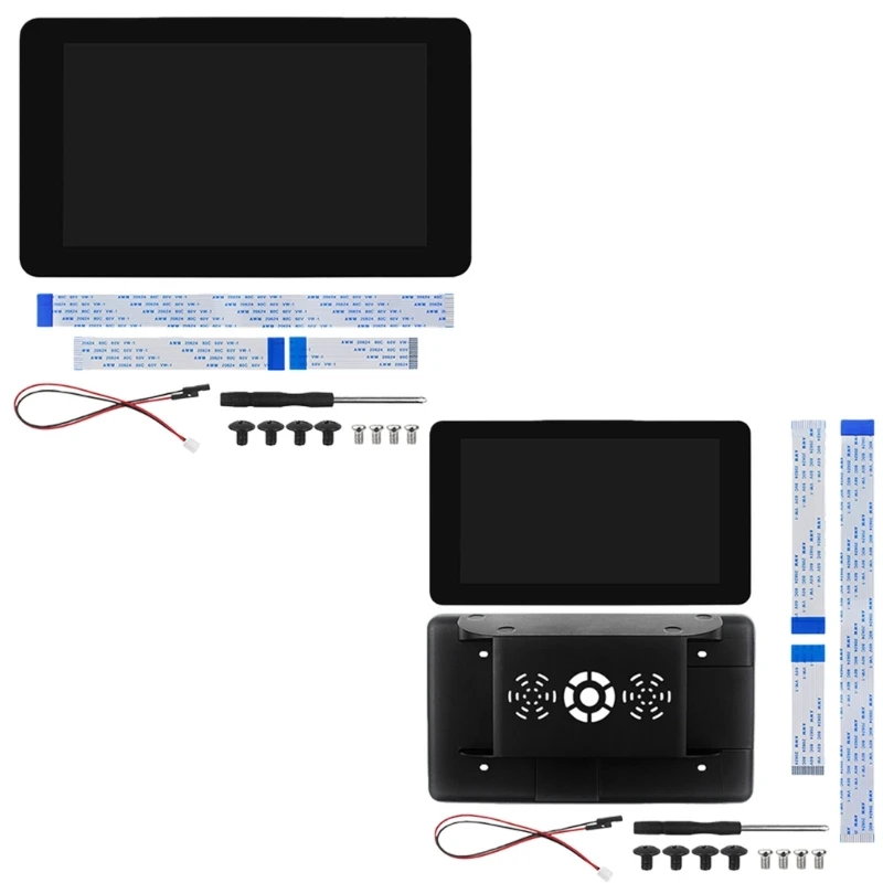7inch Touchable Capacitive Touchable Display Development Board Replacement for 5 4B 3B+ Development Board Accessories E65A