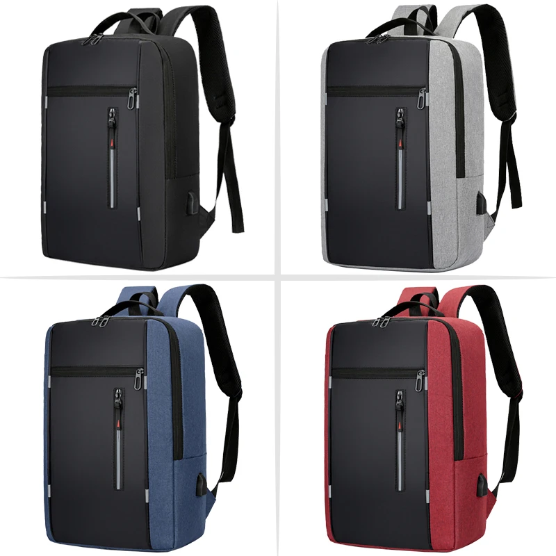 Waterproof Business Backpack Men USB Schoolbags Reflective Stripe15.6Inch Laptop Backpack Large Capacity Back Pack Bags for Men