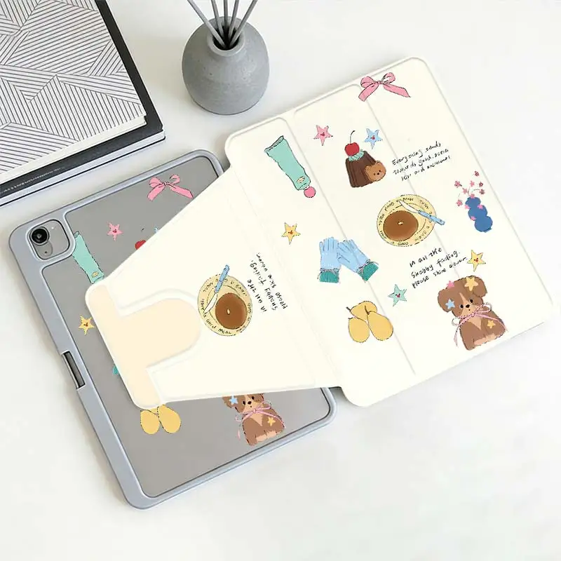 Tri-Fold 360° Rotation Smart Case For iPad A16 2025 11 Air11/13 IPad Mini6 8.3 Pro 10.5 Pro11 iPad 10.2 7/8/9 4/5 10.9 10th