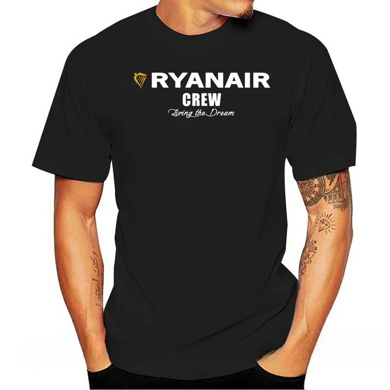 RYANAIR CREW T SHIRT AIRLINE T SHIRT RYANAIR LVING THE DREAM Interesting Short Sleeve Fashion Summer Printing New Arrival 2024