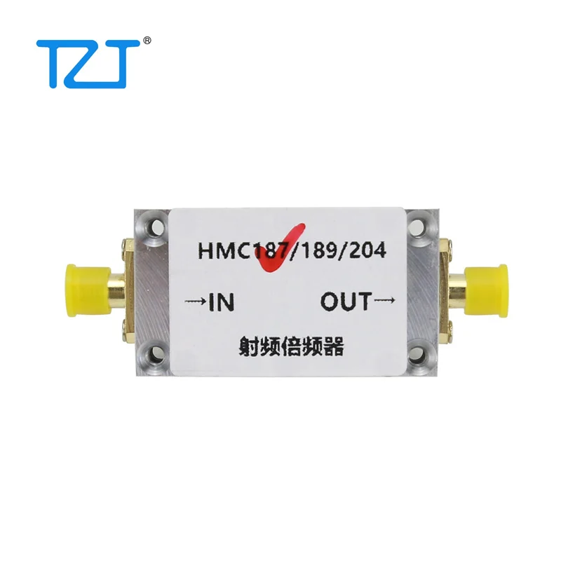 TZT HMC187/HMC189/HMC204 Moltiplicatore di frequenza RF Doubler di frequenza con guscio in lega di alluminio Ingresso RF 0,87-2GHz