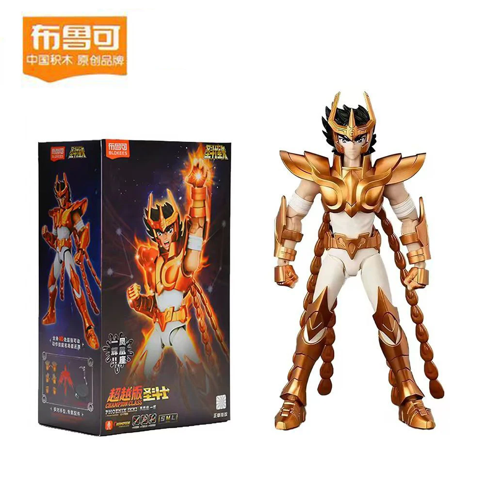 Blokees Saint Seiya Phoenix Ikki Champion Series Building Block Action Figure Collectible Model Statue Anime Collection Display