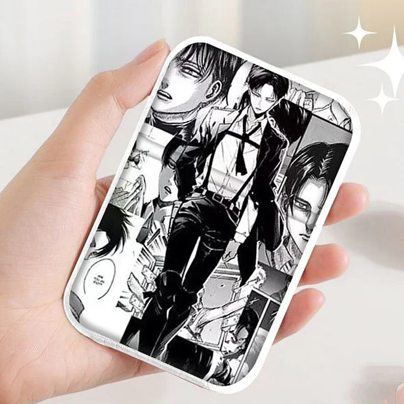 10×7cm Attack On Titan, Shingeki no kyojin, opvouwbare enkelzijdige make-upspiegel, anime schattig, draagbaar reizen, rechthoekig, meisjes kinderen