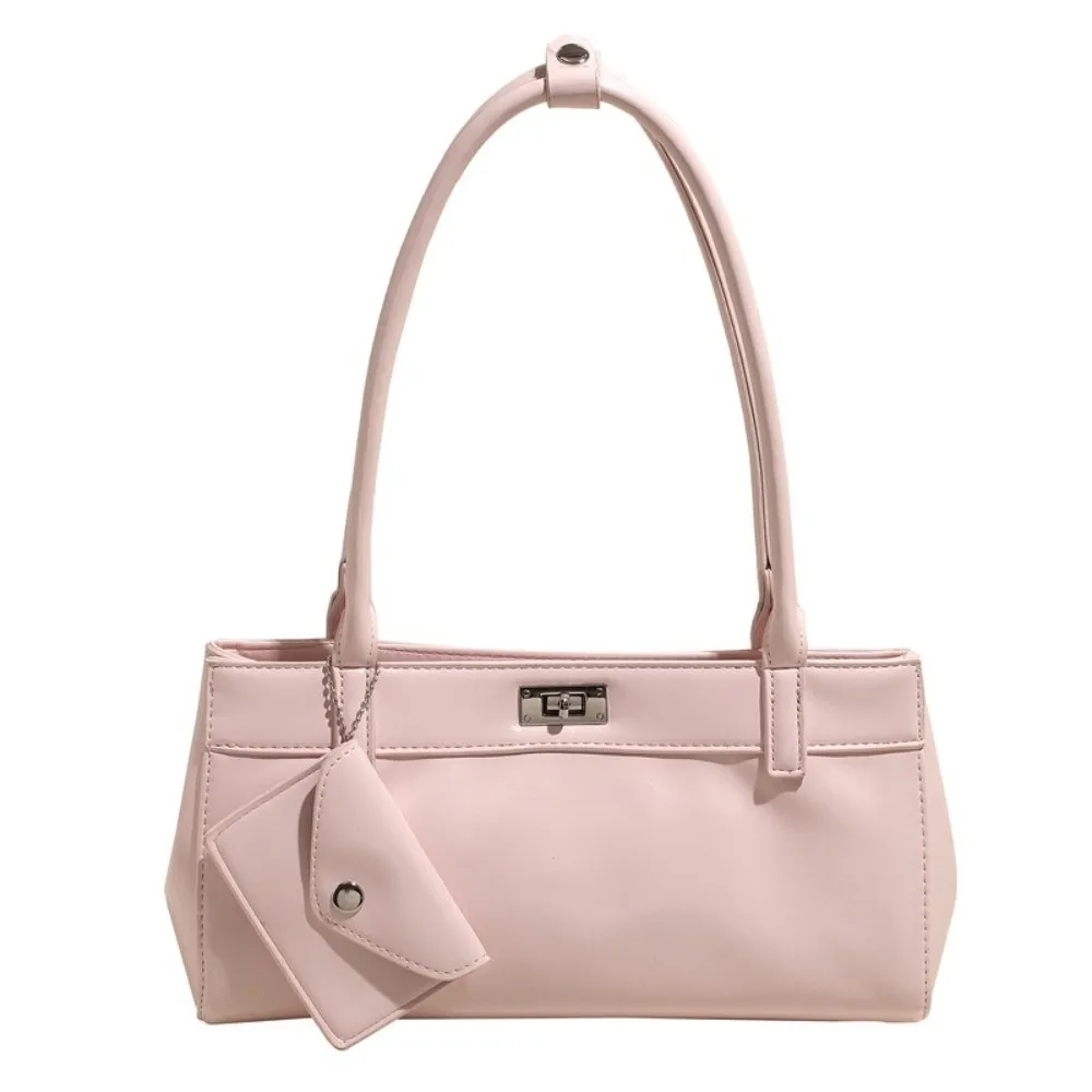

Shopping Sweet French Stick Handbag Y2K 2 IN 1 PU Shoulder Bag Hanging Pouch Retro Texture Underarm Bags Travel