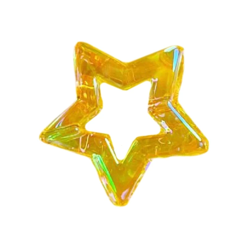 Y1UB DIY Clear Acrylic Hollow Five Pointed Star Jewelry Making Supplies Jewelry Pendants Perfect for Necklaces Bracelets