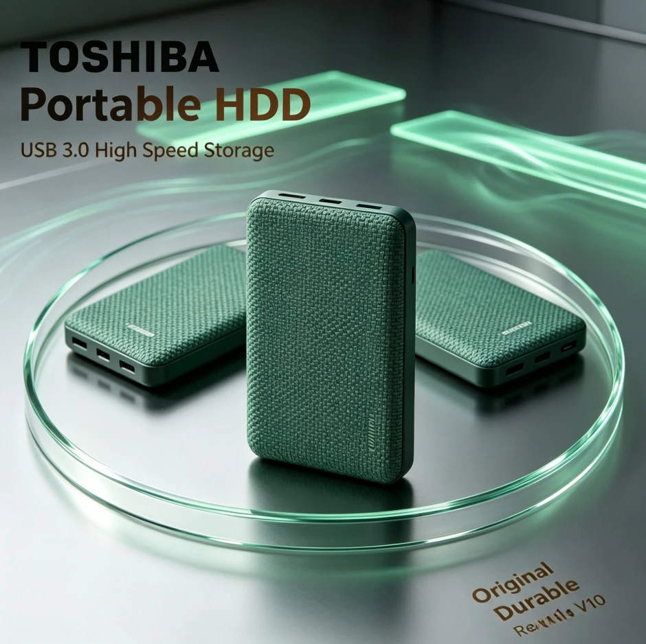 Brand+Original ToshibaV10 Green Portable External Hard Drive USB3.0 MobileHDDStorage Disk for Laptop Desktop PC File Data Backup