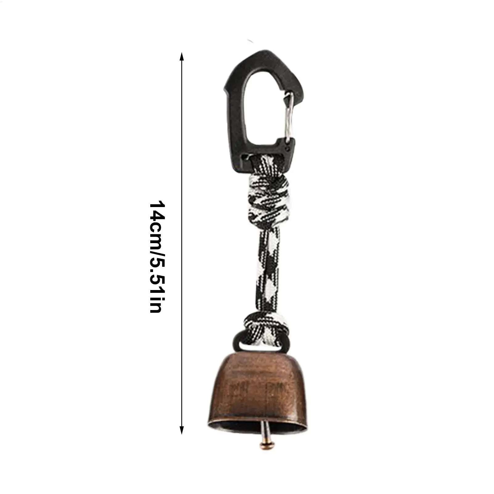 Super Loud Bear Scare Bell Outdoor Bear Bell Camping Gear With Keychain Bear-Repelling Iron Bell For Backpacking Hiking Walking